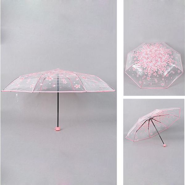 women transparent clear rain sun umbrella folding romantic sakura cherry flower umbrellas p7ding
women transparent clear rain sun umbrella folding romantic sakura cherry flower umbrellas p7ding