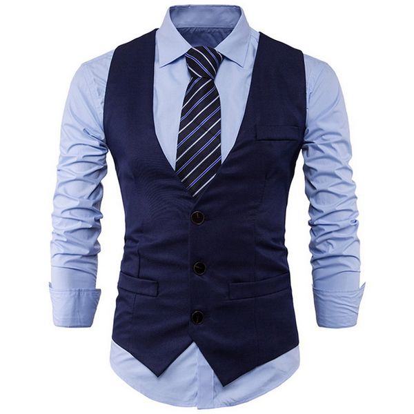 laamei 2019 men spring slim fit high-end business suit vest male new leisure v-neck party dress vest black formal, Black;white
laamei 2019 men spring slim fit high-end business suit vest male new leisure v-neck party dress vest black formal, Black;white