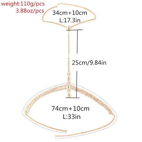 fashion-multi crystal body chains for women bikini body jewelry rhinestone long pendant necklaces club party body chains accessories, Silver
fashion-multi crystal body chains for women bikini body jewelry rhinestone long pendant necklaces club party body chains accessories, Silver