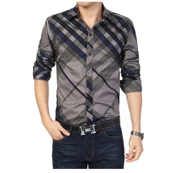 casual shirt men's fashion striped shirt long sleeve slim camisa social chemise homme, White;black
casual shirt men's fashion striped shirt long sleeve slim camisa social chemise homme, White;black