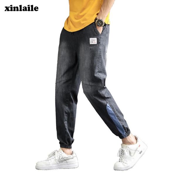 men's jeans spring and autumn loose large size streetwear fashion trend nine points pants motorcycle harem, Blue
men's jeans spring and autumn loose large size streetwear fashion trend nine points pants motorcycle harem, Blue