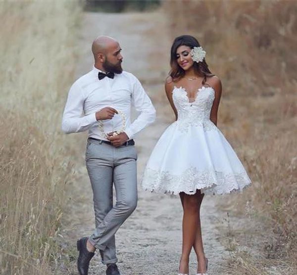 fashion romantic sweetheart short beach lace wedding dresses new a line bridal gowns custom size handmade appliques selling 84, White
fashion romantic sweetheart short beach lace wedding dresses new a line bridal gowns custom size handmade appliques selling 84, White