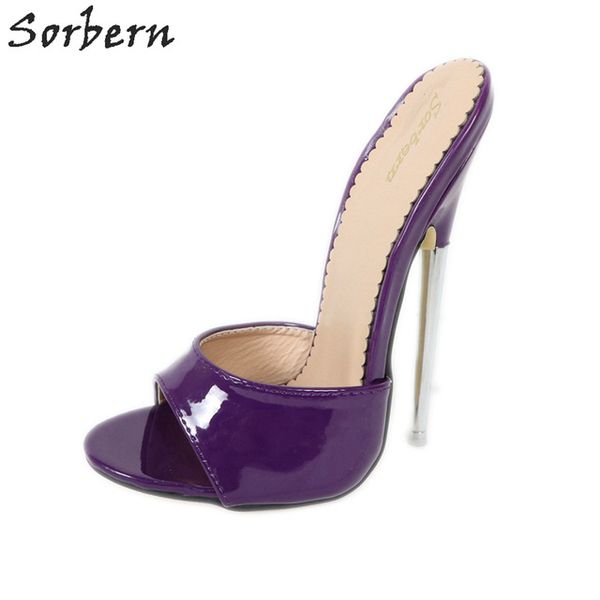 sorbern purple patent slipper women open toe metal high heel 18cm summer slip on shoe outdoor slides ladies bedroom footwear, Black
sorbern purple patent slipper women open toe metal high heel 18cm summer slip on shoe outdoor slides ladies bedroom footwear, Black