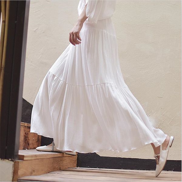 2019 women summer fashion design skirt vintage elegant holiday long skirts elastic waist white maxi skirts, Black
2019 women summer fashion design skirt vintage elegant holiday long skirts elastic waist white maxi skirts, Black