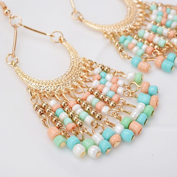 jio5 color bohemian colorful beads long tassel earrings statement bohemian clip on earrings for women party holiday jewelry, Silver
jio5 color bohemian colorful beads long tassel earrings statement bohemian clip on earrings for women party holiday jewelry, Silver