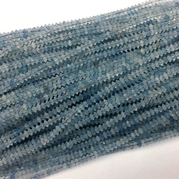 genuine natural blue aquamarine faceted rondelle necklaces or bracelets small beads 2x3mm 16" 06108, Black
genuine natural blue aquamarine faceted rondelle necklaces or bracelets small beads 2x3mm 16" 06108, Black