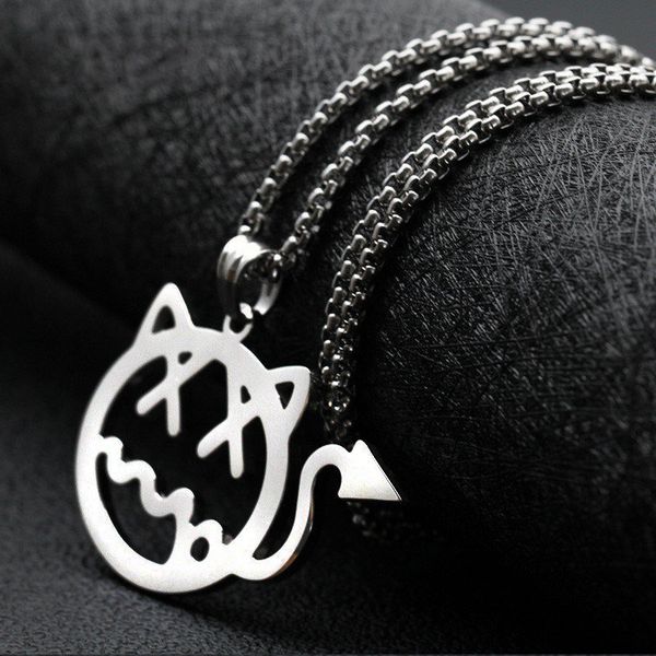 titanium steel jewelry kitten pendant stainless steel pendant cute animal necklace fashion trend sweater chain men and women accessories, Silver
titanium steel jewelry kitten pendant stainless steel pendant cute animal necklace fashion trend sweater chain men and women accessories, Silver