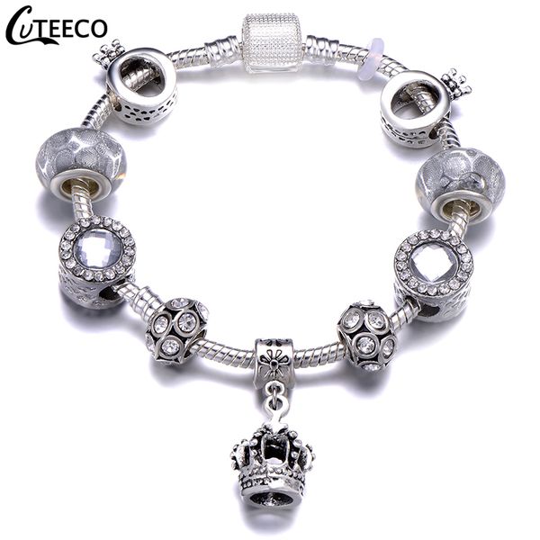 cuteeco classic silver color crown pendant charm bracelet for women 2019 new crown beads bracelet bangle fashion jewelry gift, Golden;silver
cuteeco classic silver color crown pendant charm bracelet for women 2019 new crown beads bracelet bangle fashion jewelry gift, Golden;silver