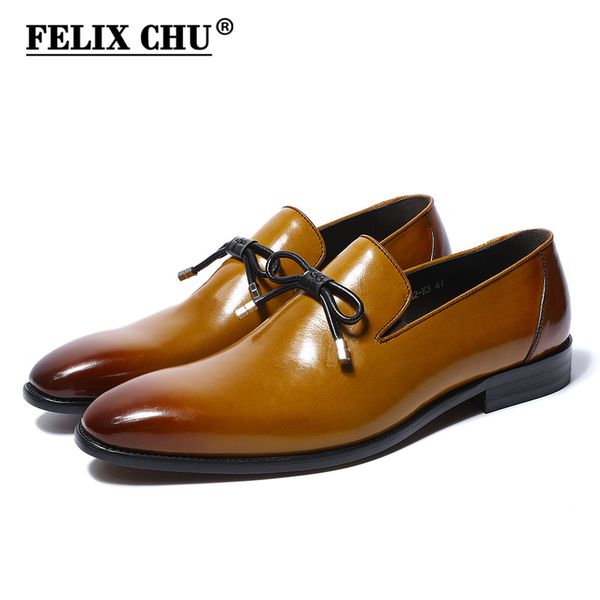 felix chu 2019 spring new design genuine leather men dress shoes slip on wedding party man yellow formal loafers with bow tie, Black
felix chu 2019 spring new design genuine leather men dress shoes slip on wedding party man yellow formal loafers with bow tie, Black