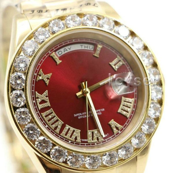 red diamonds watches a2813 18k mens president day-date diamond watch men automatic movement sapphire original mechanical wristwatches, Slivery;brown
red diamonds watches a2813 18k mens president day-date diamond watch men automatic movement sapphire original mechanical wristwatches, Slivery;brown