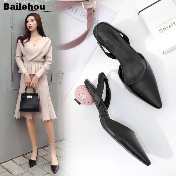 dress shoes bailehou women sandals fashion egg heel strange style sandal female pointy buckle med office lady slip on mule, Black
dress shoes bailehou women sandals fashion egg heel strange style sandal female pointy buckle med office lady slip on mule, Black