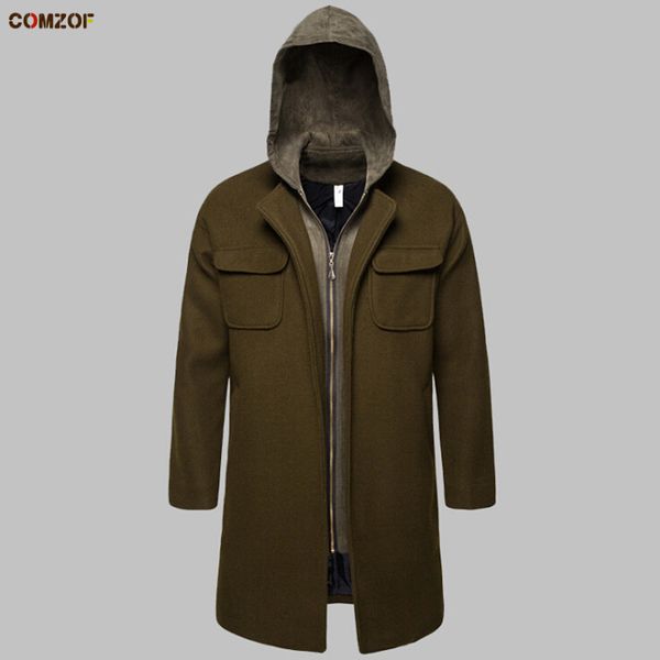 fake two piece men wool coat hooded long sleeve autumn winter korean trench coat mens casual long jackets clothing manteau homme, Black
fake two piece men wool coat hooded long sleeve autumn winter korean trench coat mens casual long jackets clothing manteau homme, Black