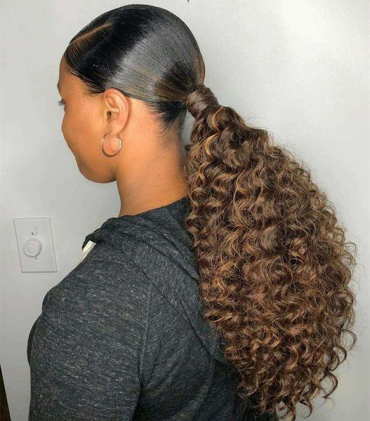 human hair ponytail european kinky curly hair extensions 140g meddium browm wrap around clip in pony tail remy hair 10-22 inches, Black
human hair ponytail european kinky curly hair extensions 140g meddium browm wrap around clip in pony tail remy hair 10-22 inches, Black