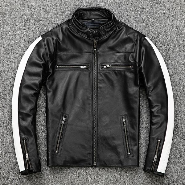 gu.seemio genuine leather jacket cowhide real leather coat animal outer wear suit garment fashion motorcycle punk, Black
gu.seemio genuine leather jacket cowhide real leather coat animal outer wear suit garment fashion motorcycle punk, Black