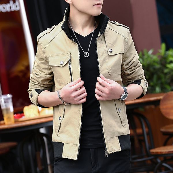 autumn & winter men stand collar brushed and thick pure cotton washing coat large size casual tooling jacket men's, Black
autumn & winter men stand collar brushed and thick pure cotton washing coat large size casual tooling jacket men's, Black