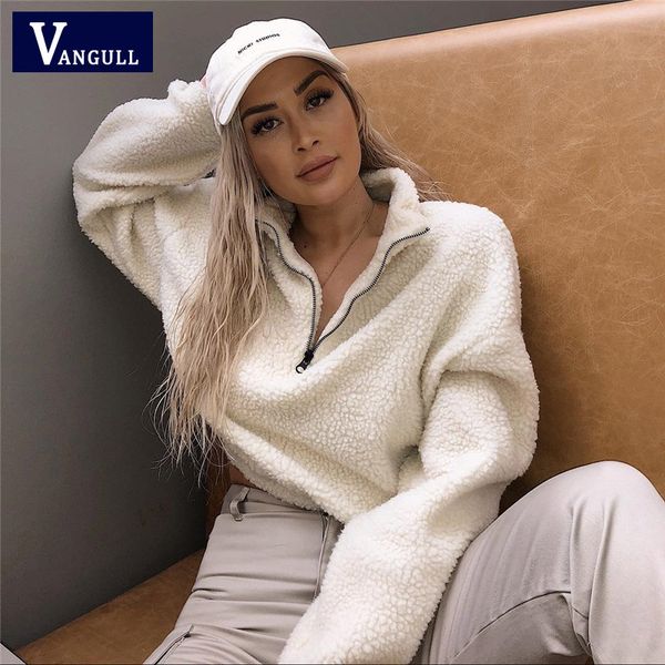 vangull 2019 autumn winter women hooded velvet sweatshirts zipper pullovers solid oversize outwear female casual ladies, Black
vangull 2019 autumn winter women hooded velvet sweatshirts zipper pullovers solid oversize outwear female casual ladies, Black
