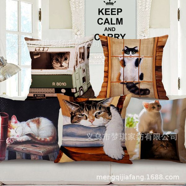 oil painting cartoon cat cotton linen hug pillow case automobile sofa back cushion cushion bedside backrest pillow 
oil painting cartoon cat cotton linen hug pillow case automobile sofa back cushion cushion bedside backrest pillow