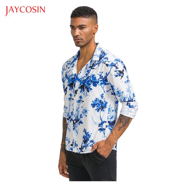 joycosin winter men shirt 2019 new male clothes casual fashion floral print street wear long sleeve men blouse, White;black
joycosin winter men shirt 2019 new male clothes casual fashion floral print street wear long sleeve men blouse, White;black