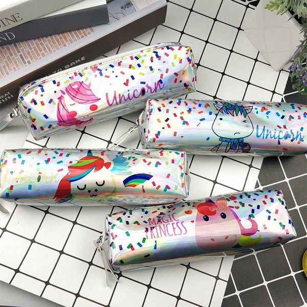 unicorn laser pencil case pony holographic glitter pen bag for girl boys student large pu box school supply stationery
unicorn laser pencil case pony holographic glitter pen bag for girl boys student large pu box school supply stationery