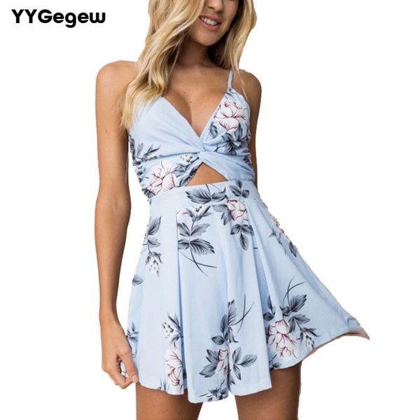 women floral print playsuit jumpsuit 2018 summer backless short pleated blue jumpsuit hollow out back bow women, Black;white
women floral print playsuit jumpsuit 2018 summer backless short pleated blue jumpsuit hollow out back bow women, Black;white