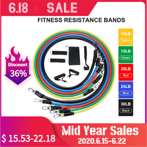 11pcs latex resistance bands gym door anchor ankle straps with bag kit set yoga exercise fitness band rubber loop tube bands
11pcs latex resistance bands gym door anchor ankle straps with bag kit set yoga exercise fitness band rubber loop tube bands