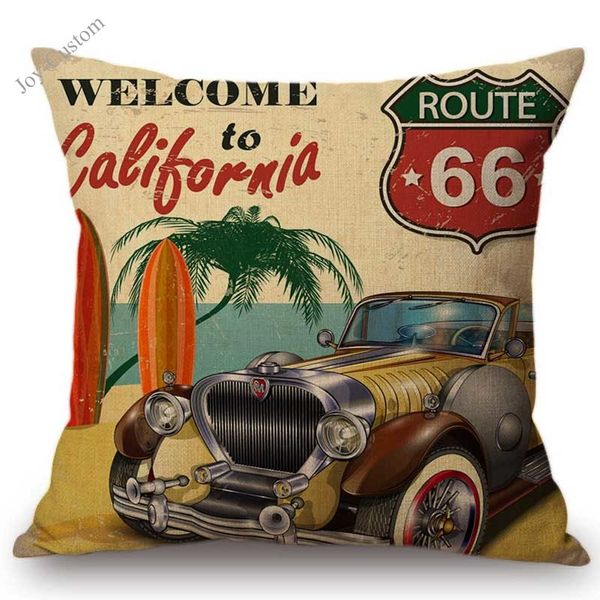18" us route 66 vintage car nostalgia retro poster style decorative throw pillow case cotton linen sofa cushion cover home decor
18" us route 66 vintage car nostalgia retro poster style decorative throw pillow case cotton linen sofa cushion cover home decor