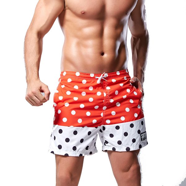 men's polka dots beach pants patchwork surfing shorts white dots beach shorts gay swim wear loose leisure short trousers 
men's polka dots beach pants patchwork surfing shorts white dots beach shorts gay swim wear loose leisure short trousers