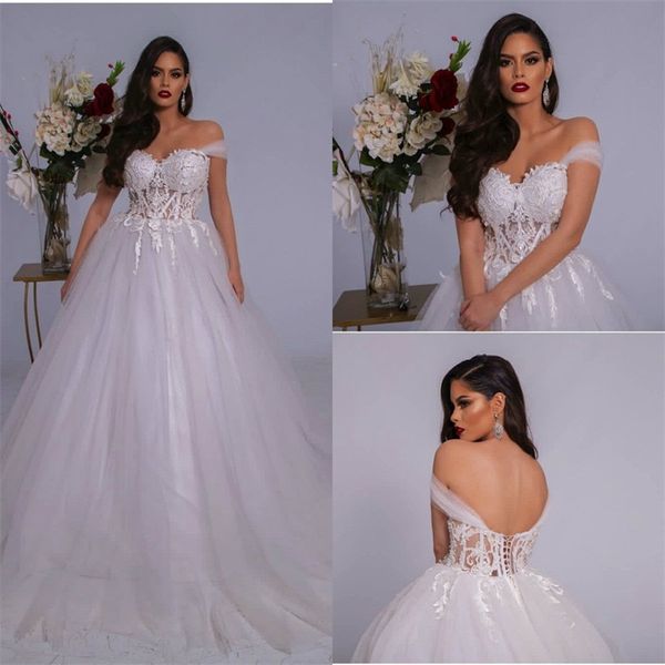 2020 wedding dresses off-shoulder sleeveless appliqued lace a-line bridal dress beach backless sweep train custom made robes de mariée cheap, White
2020 wedding dresses off-shoulder sleeveless appliqued lace a-line bridal dress beach backless sweep train custom made robes de mariée cheap, White