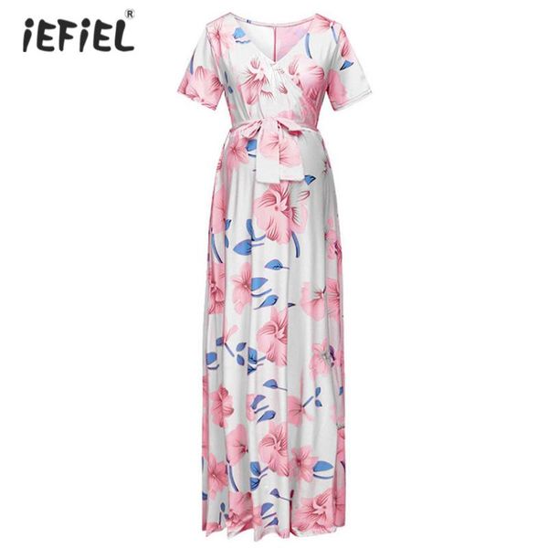 maternity pregnant dress womens clothes v neck short sleeves flower printed maxi dress summer casual party dresses p shoot, White
maternity pregnant dress womens clothes v neck short sleeves flower printed maxi dress summer casual party dresses p shoot, White