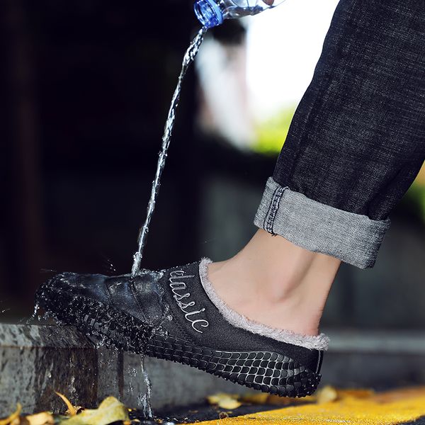 men loafers lightweight winter shoes for men snow waterproof warm footwear plus size 48 slip on fur winter shoes, Black
men loafers lightweight winter shoes for men snow waterproof warm footwear plus size 48 slip on fur winter shoes, Black