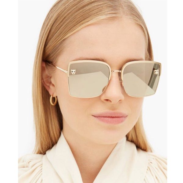 designer luxury sunglasses ct0199 18k gold ip plating does not fade, versatile and full of personality classic square with leopard head, White;black
designer luxury sunglasses ct0199 18k gold ip plating does not fade, versatile and full of personality classic square with leopard head, White;black