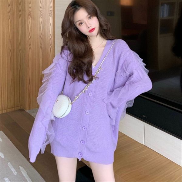 2020 new women knitting sweater cardigan coat fashion v-neck long sleeve knit cardigans mujer female spring autumn sweaters coat, White
2020 new women knitting sweater cardigan coat fashion v-neck long sleeve knit cardigans mujer female spring autumn sweaters coat, White