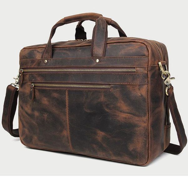 vintage genuine leather men's briefcase crazy horse leather messenger bag male lapbag shoulder bagmen business travel
vintage genuine leather men's briefcase crazy horse leather messenger bag male lapbag shoulder bagmen business travel