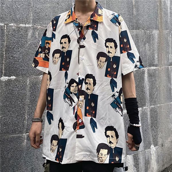 harajuku cartoon avatar printed shirt female summer chiffon shirt women loose loose lapel short sleeve blouse oversize, White
harajuku cartoon avatar printed shirt female summer chiffon shirt women loose loose lapel short sleeve blouse oversize, White