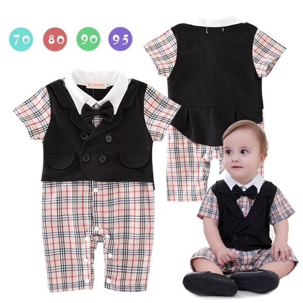 summer new arrival handsome plaid style short sleeves false two pieces baby boy's jumpsuits/baby romper/kids clothes 3265, Blue
summer new arrival handsome plaid style short sleeves false two pieces baby boy's jumpsuits/baby romper/kids clothes 3265, Blue