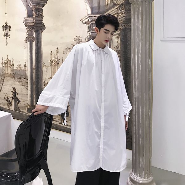 ewq / men and women's wear 2020 spring trendy design white long shirt loose bat lantern sleeve oversize with pockets 9y1118, White;black
ewq / men and women's wear 2020 spring trendy design white long shirt loose bat lantern sleeve oversize with pockets 9y1118, White;black