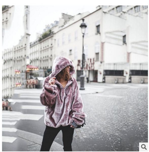 2019 autumn and winter women's wear new pattern ma'am lavender extra large plush hoodie pure color pullover coat with hat, Black
2019 autumn and winter women's wear new pattern ma'am lavender extra large plush hoodie pure color pullover coat with hat, Black