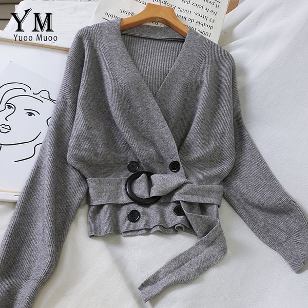 yuoomuoo ins fashion 2019 elegant v neck double-breasted sashes cardigan women autumn knitted harajuku sweater ladies jumpers, White
yuoomuoo ins fashion 2019 elegant v neck double-breasted sashes cardigan women autumn knitted harajuku sweater ladies jumpers, White