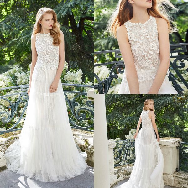 2019 gali karten beach wedding dresses a line lace appliqued sweep train tulle simple bohemian wedding dress illusion bodice boho gowns, White
2019 gali karten beach wedding dresses a line lace appliqued sweep train tulle simple bohemian wedding dress illusion bodice boho gowns, White