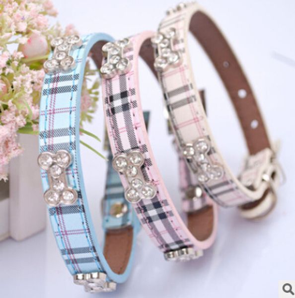 plaid dog collar bling rhinestone bone necklace fashion pet soft pu leather small dog cat collars puppy teddy lovely necklaces
plaid dog collar bling rhinestone bone necklace fashion pet soft pu leather small dog cat collars puppy teddy lovely necklaces