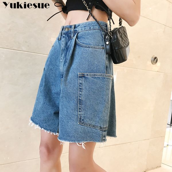 boyfriend women's denim shorts vintage high waist ripped wide leg female caual summer ladies shorts jeans for women plus size, Blue
boyfriend women's denim shorts vintage high waist ripped wide leg female caual summer ladies shorts jeans for women plus size, Blue