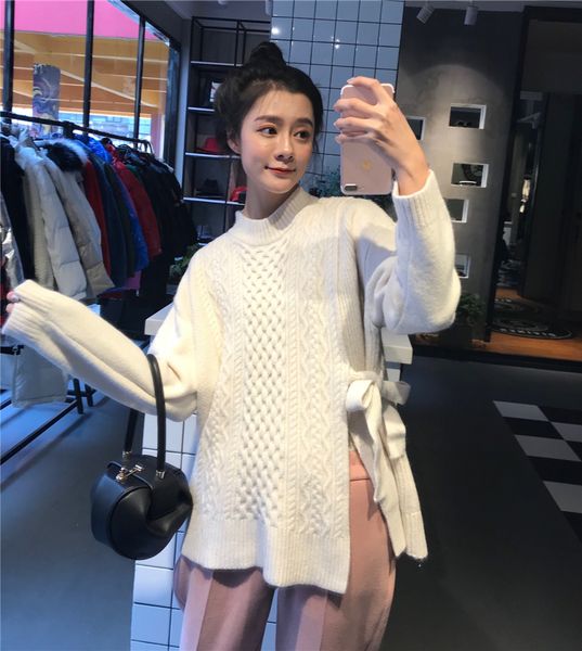winter autumn luxury white sweater for women long sleeve vintage popular pullove designer fashion gr, White;black
winter autumn luxury white sweater for women long sleeve vintage popular pullove designer fashion gr, White;black