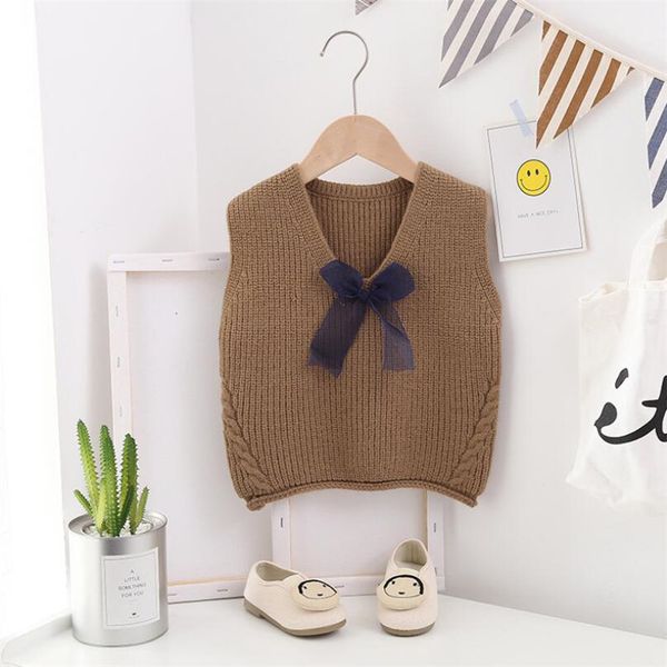 knitted sweater girls autumn winter clothing sleeveless solid bow-knot cute children sweater kids costume 2 3 4 5 6 7 years, Blue
knitted sweater girls autumn winter clothing sleeveless solid bow-knot cute children sweater kids costume 2 3 4 5 6 7 years, Blue