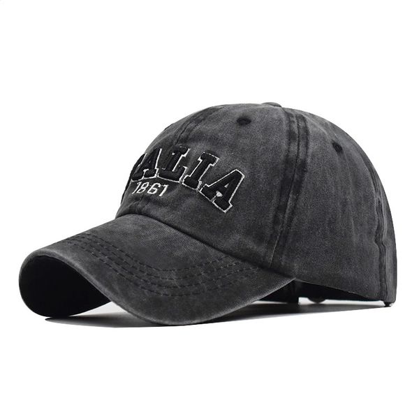 italia hat washed old letters baseball cap wild tide men and women cotton hat, Black;white
italia hat washed old letters baseball cap wild tide men and women cotton hat, Black;white