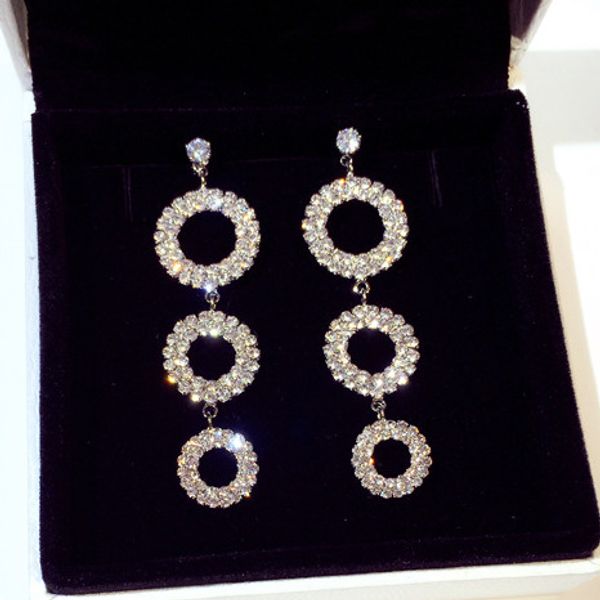 super glittering ins trendy fashion designer luxury diamond zircon multi circles stud dangle chandelier earrings for woman girls, Golden;silver
super glittering ins trendy fashion designer luxury diamond zircon multi circles stud dangle chandelier earrings for woman girls, Golden;silver