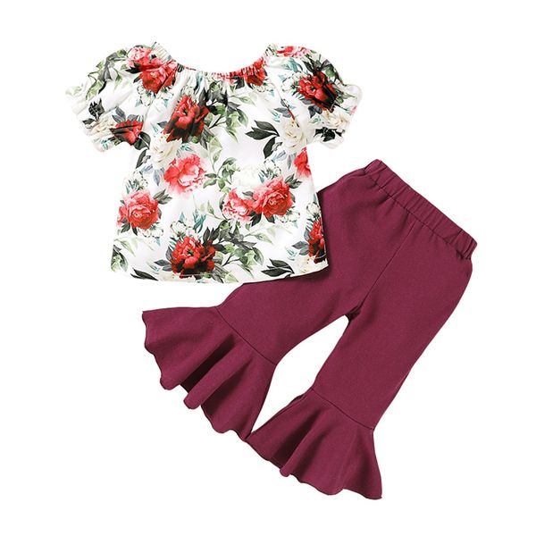 summer baby clothing newborn infant baby girls short sleeve ruffled floral fashion flared pants outfits, White
summer baby clothing newborn infant baby girls short sleeve ruffled floral fashion flared pants outfits, White