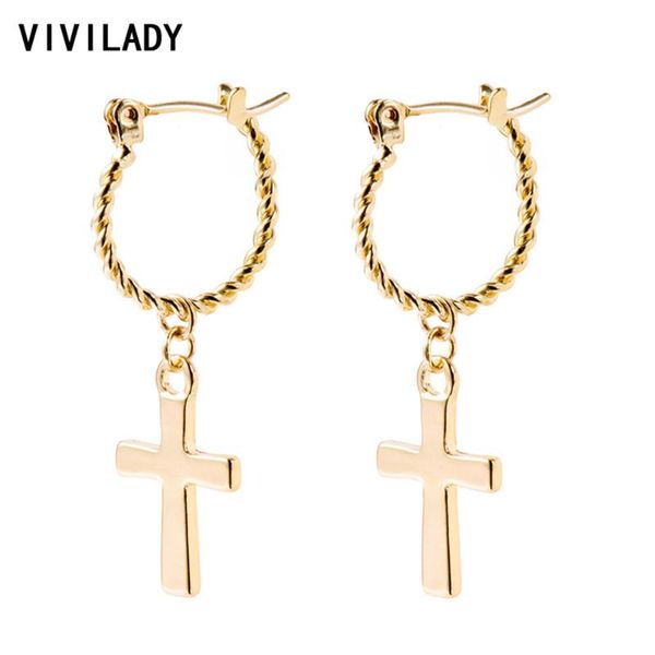 vivilady creatived piercing delicate women hoop earrings gold color cross pendant jewelry accessories for lady party bijoux, Golden
vivilady creatived piercing delicate women hoop earrings gold color cross pendant jewelry accessories for lady party bijoux, Golden