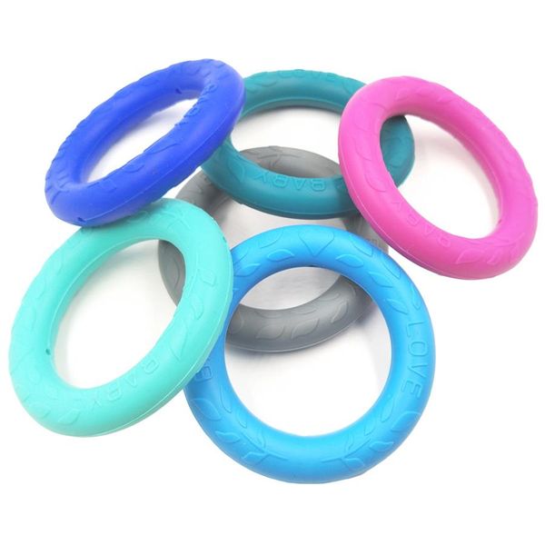 

12 colors new baby teething ring food grade silicone bpa baby teether babay teeting toys baby products