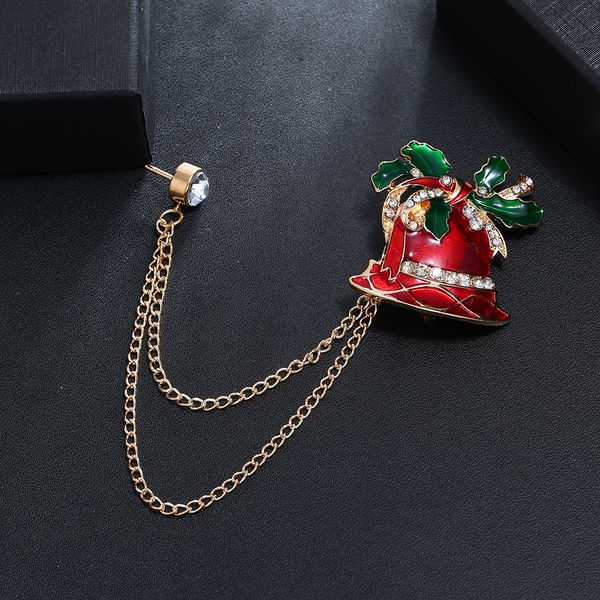 bell chain gift for woman red green christmas brooch festival personality cute creative jewelry celebration special golden, Gray
bell chain gift for woman red green christmas brooch festival personality cute creative jewelry celebration special golden, Gray