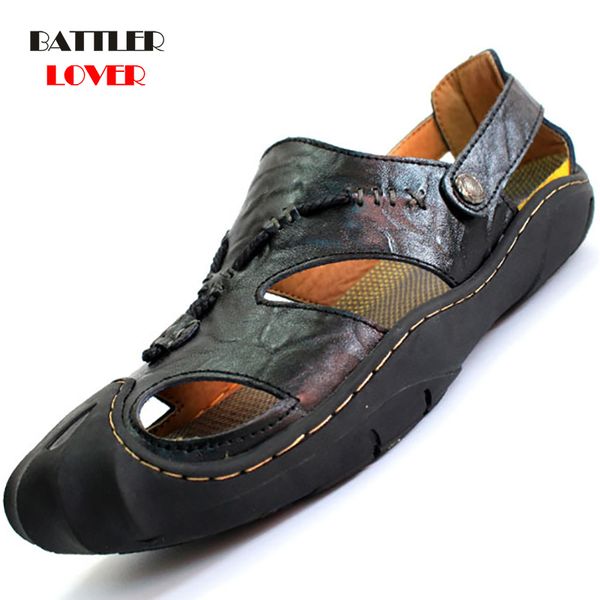 mens sandals cow leather beach sandals brand men casual shoes genuine leather sneakers men summer non-slip footwear men's shoes, Black
mens sandals cow leather beach sandals brand men casual shoes genuine leather sneakers men summer non-slip footwear men's shoes, Black